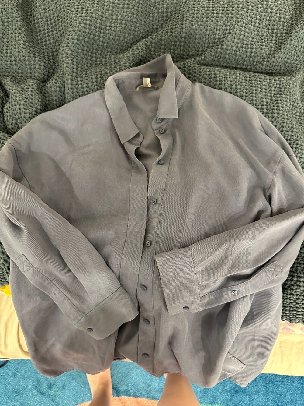 COS Button up baby blue shirt